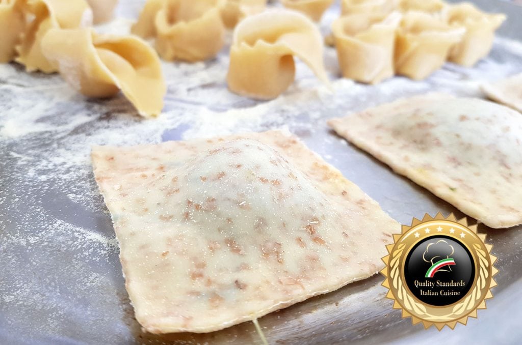 making-tortelli  Pasta course in Italy